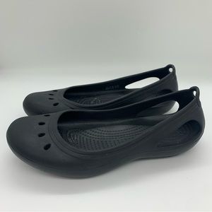 Crocs Kadee black flats size 9